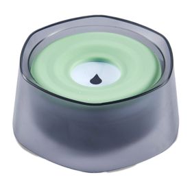 No Spill Dog Cat Water Bowl Spill Proof Slow Water Feeder 47.35oz Pet Water Dispenser Travel Dog Bowl for Dogs/Cats/Pets (Option: Green)